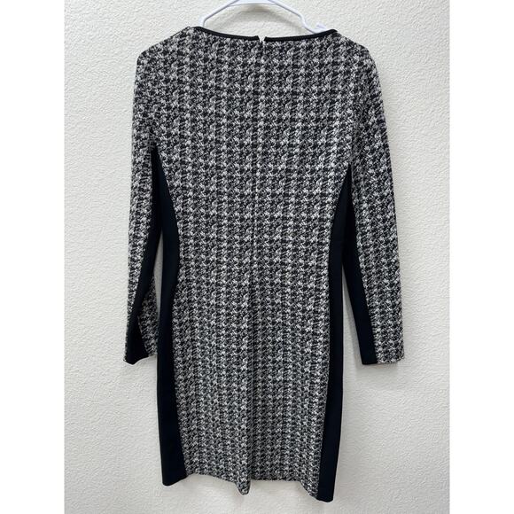 Lauren Ralph Lauren Dress Women's Size 6 Black White Long Sleeve Career Sheath - Picture 2 of 4